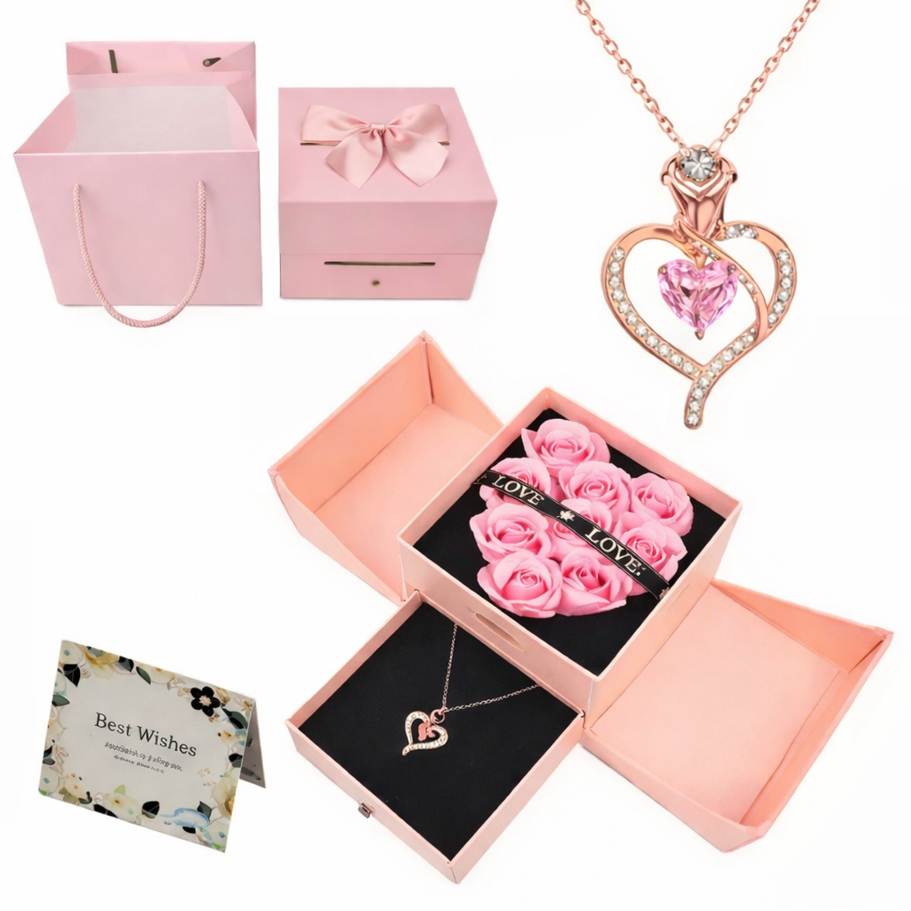 Valentinez™ Rosbukett Med Halsband