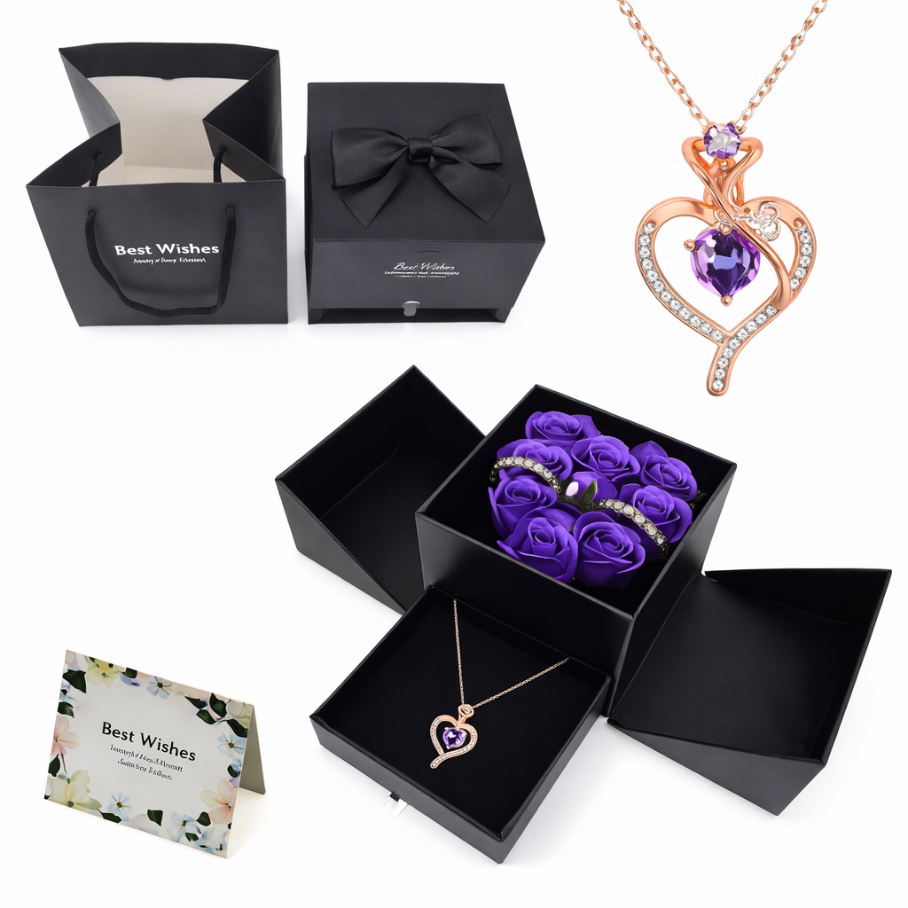 Valentinez™ Rosbukett Med Halsband