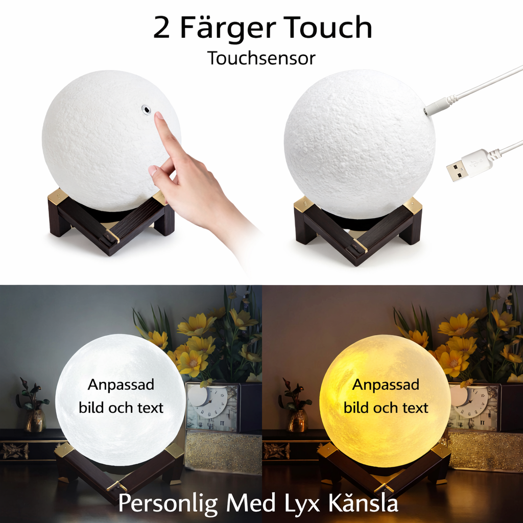 Valentinez™ Månlampa Med Egen Designad Bild