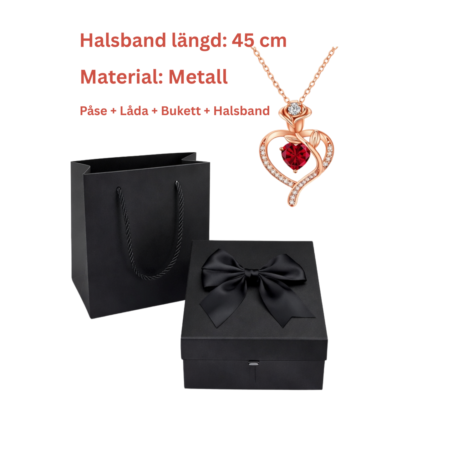 Valentinez™ Rosbukett Med Halsband