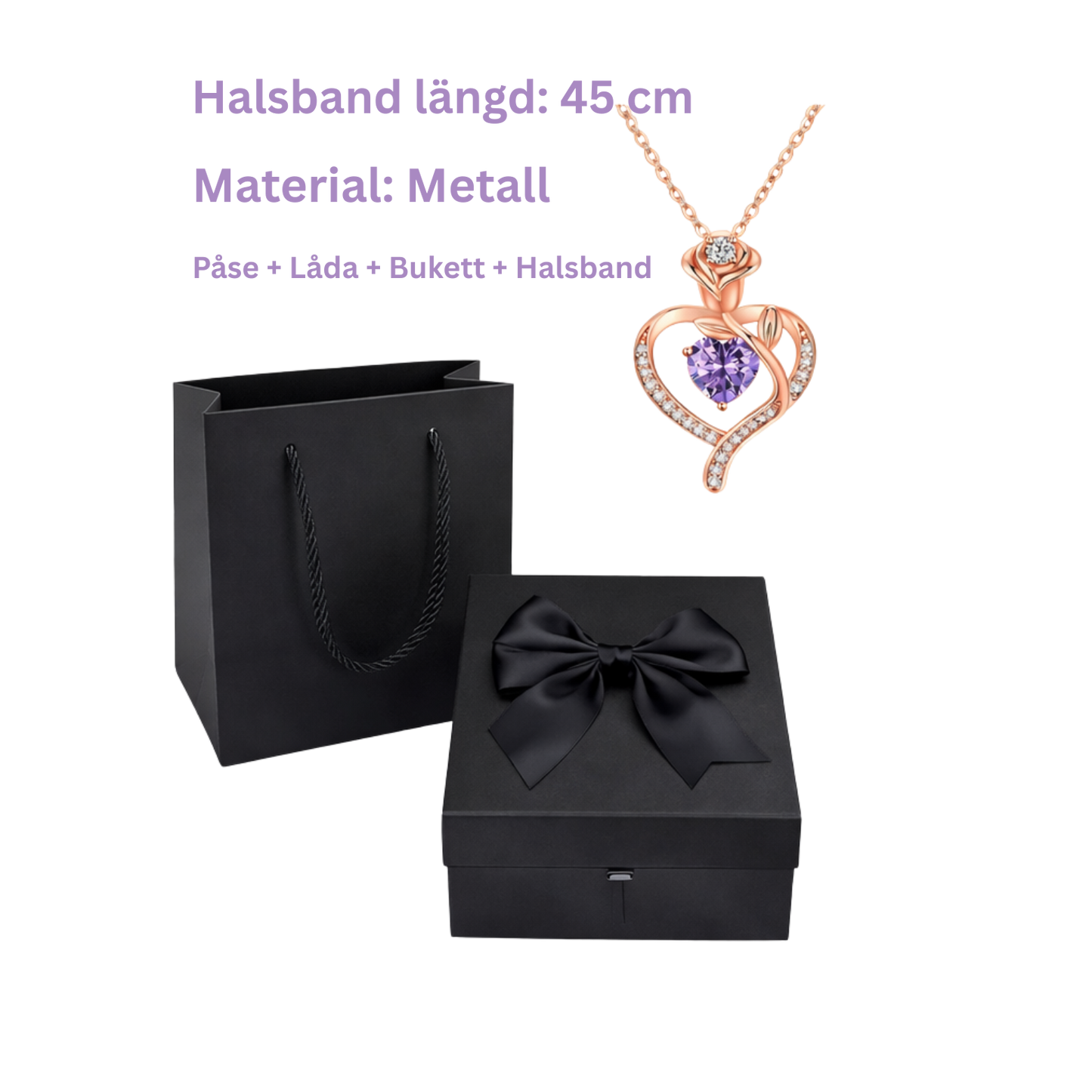 Valentinez™ Rosbukett Med Halsband