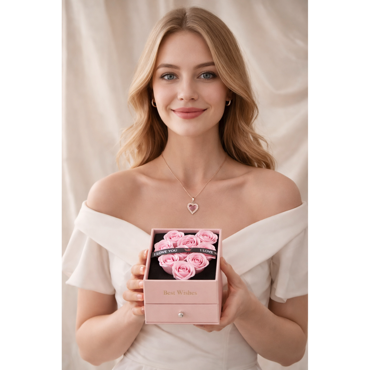 Valentinez™ Rosbukett Med Halsband